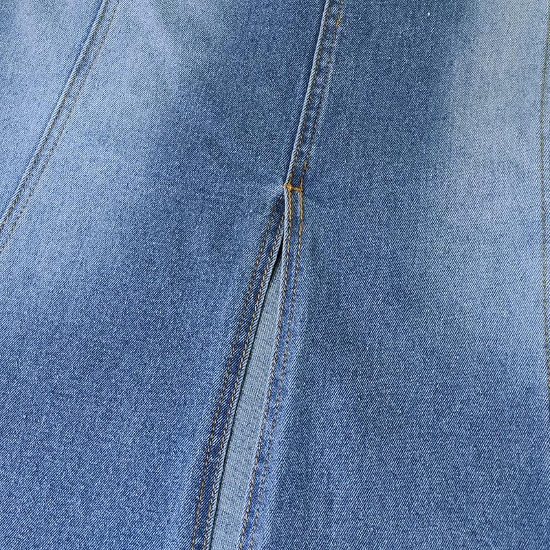 Женская джинсовая юбка-годе облегающего кроя в стиле ретро на весну 2024 года