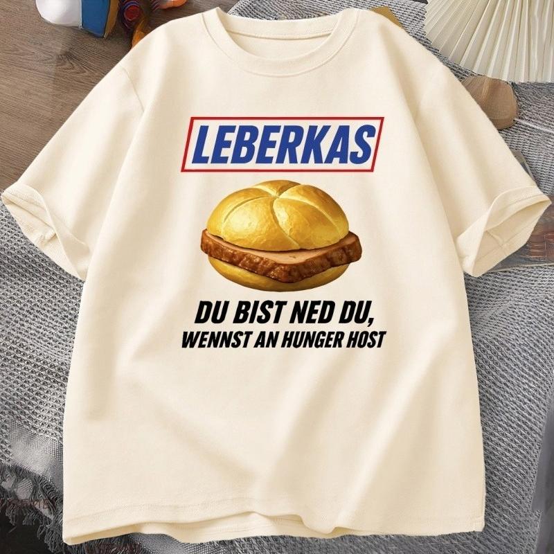 Leberkas TShirt Funny Bavarian Meme T Shirt Parody In Snickers Tshirt Perfect For Bayern Fans Funny Short Sleeve Streewear Tpps