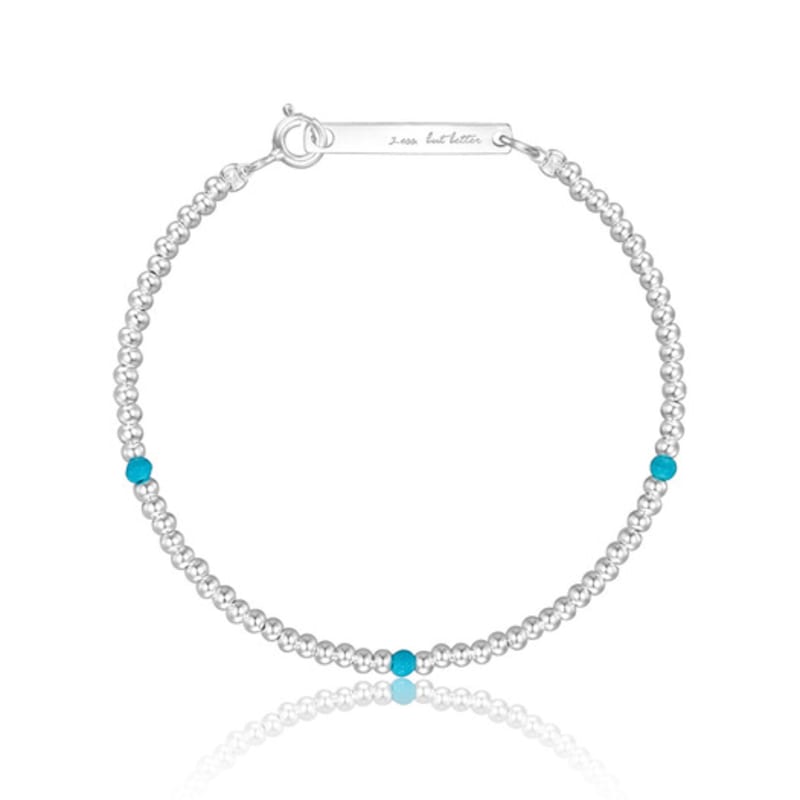 LUNNE Серебро 925 Браслет с бирюзовой точкой 'Breeze' #LSB24