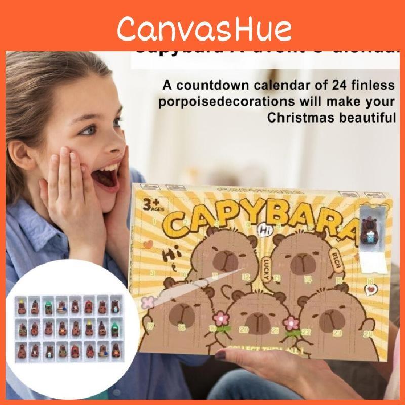Обратный отсчет Рождественские Капибары Календари Блайнд Бокс Игрушечные Фигурки Подарок Декоративный