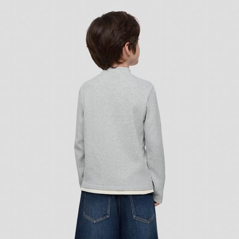 Gap Boys' Mock Neck Faux-Layer Long-Sleeve T-Shirt