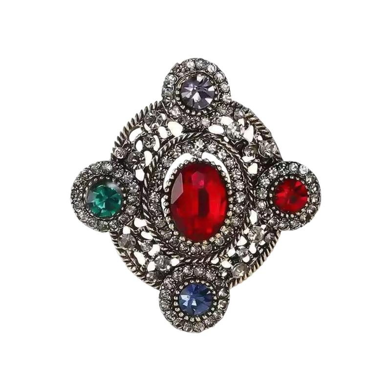 Блестящая брошь-булавка со стразами, бантом, сердцем, овальная, в ретро-дизайне, легкий значок для платьев, пальто и костюмов