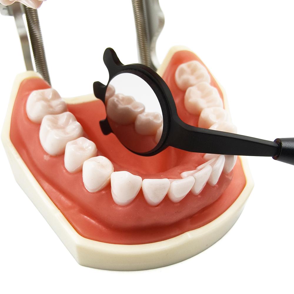 Стоматологический одонтоскоп Зеркало для рта с передней поверхностью с ручкой Уход за полостью рта Осмотр Гигиена Стекло Родиевое зеркало