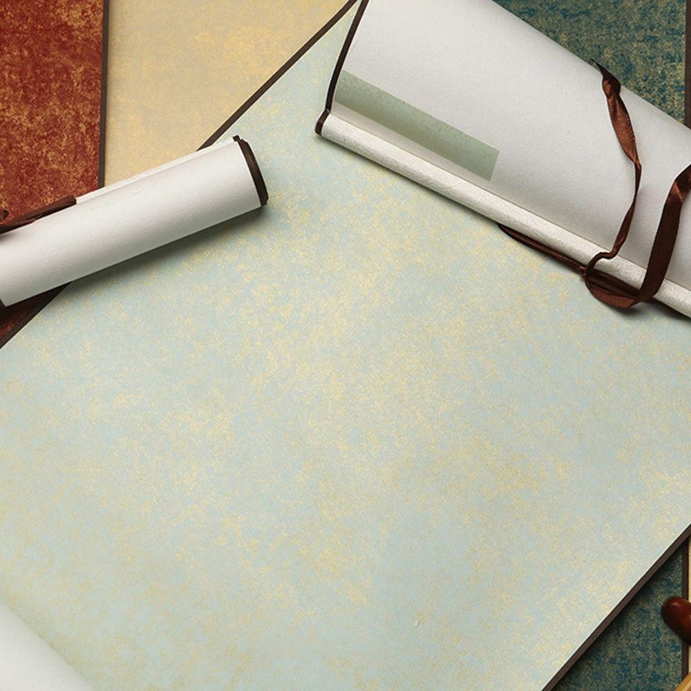 Китайский стиль позолоченный рисовый бумажный свиток каллиграфия картины монтаж свиток офис домашний декор