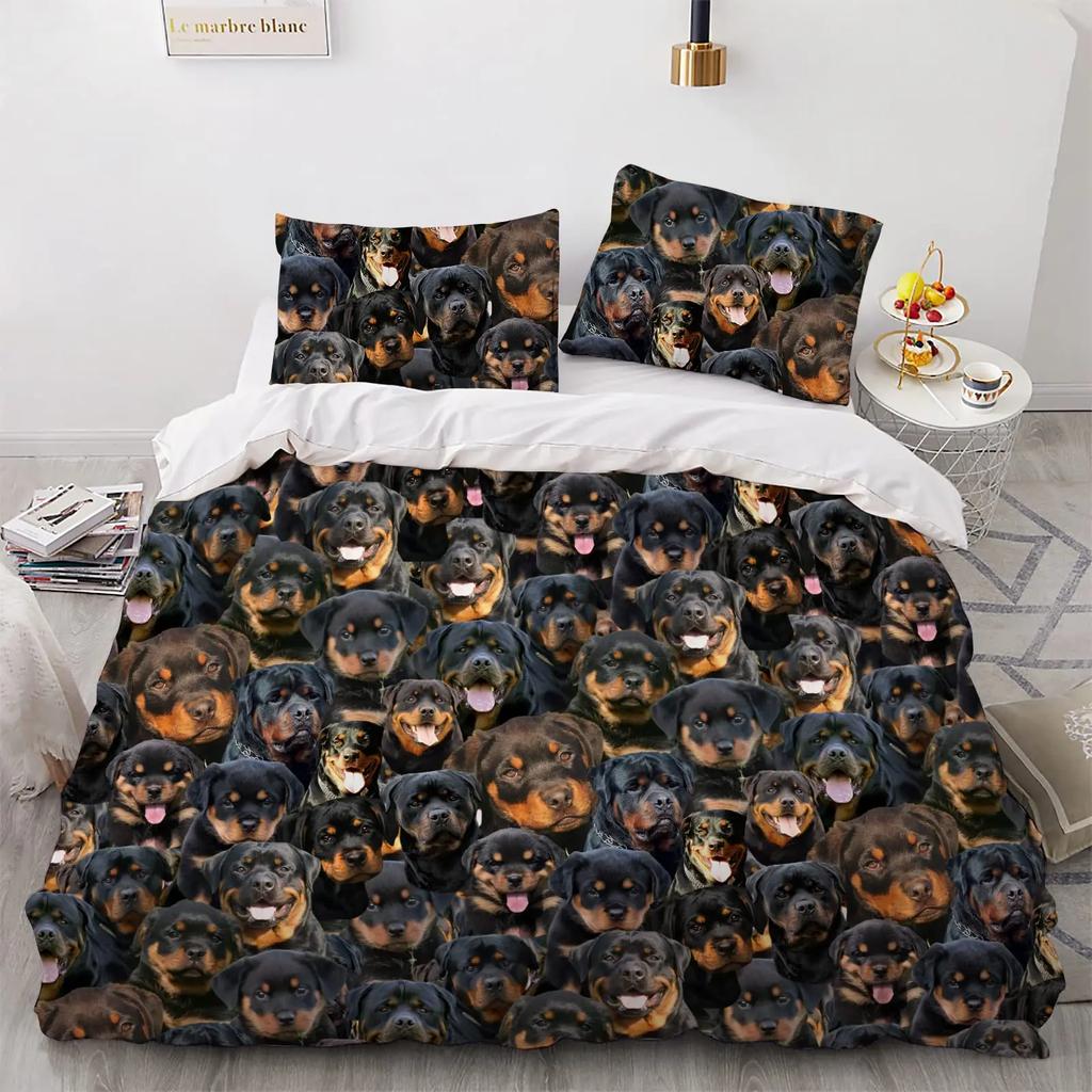 Cute Maltese Dog Duvet Cover Set Dog Breed Theme Bedding Set Microfiber Kawaii Animal Quilt Cover Twin King For Pet Lover Gifts