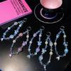 Ins Style Mermaid Pendant Beaded Phone Charm Y2K  Butterfly Phone Chain Anti Lost Wrist Lanyard Keychain Gifts
