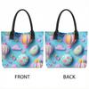  Cute Hot Air Balloon Print Tote Bag Fashion Daily Casual Large Capacity Portable Outdoor Shopping Shoulder Bag