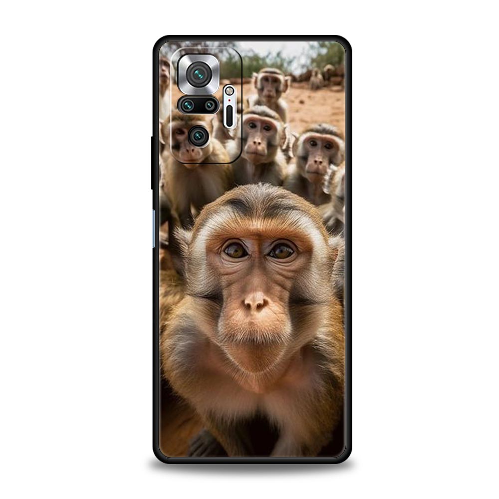 Чехол для телефона с изображением животных и селфи для Xiaomi Redmi Note 13 12 5G 9S 9 8 10 11 Pro 4G 9T 13C 12C 10C 9C 9A 7 Pro, мягкий силиконовый чехол