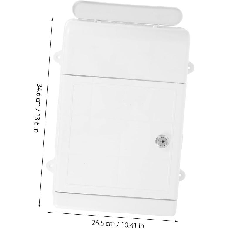 Запираемый настенный почтовый ящик Angoily Ящик для предложений с ключами Пластиковая урна для пожертвований с прорезью для благотворительных карт Сбор денег для голосования