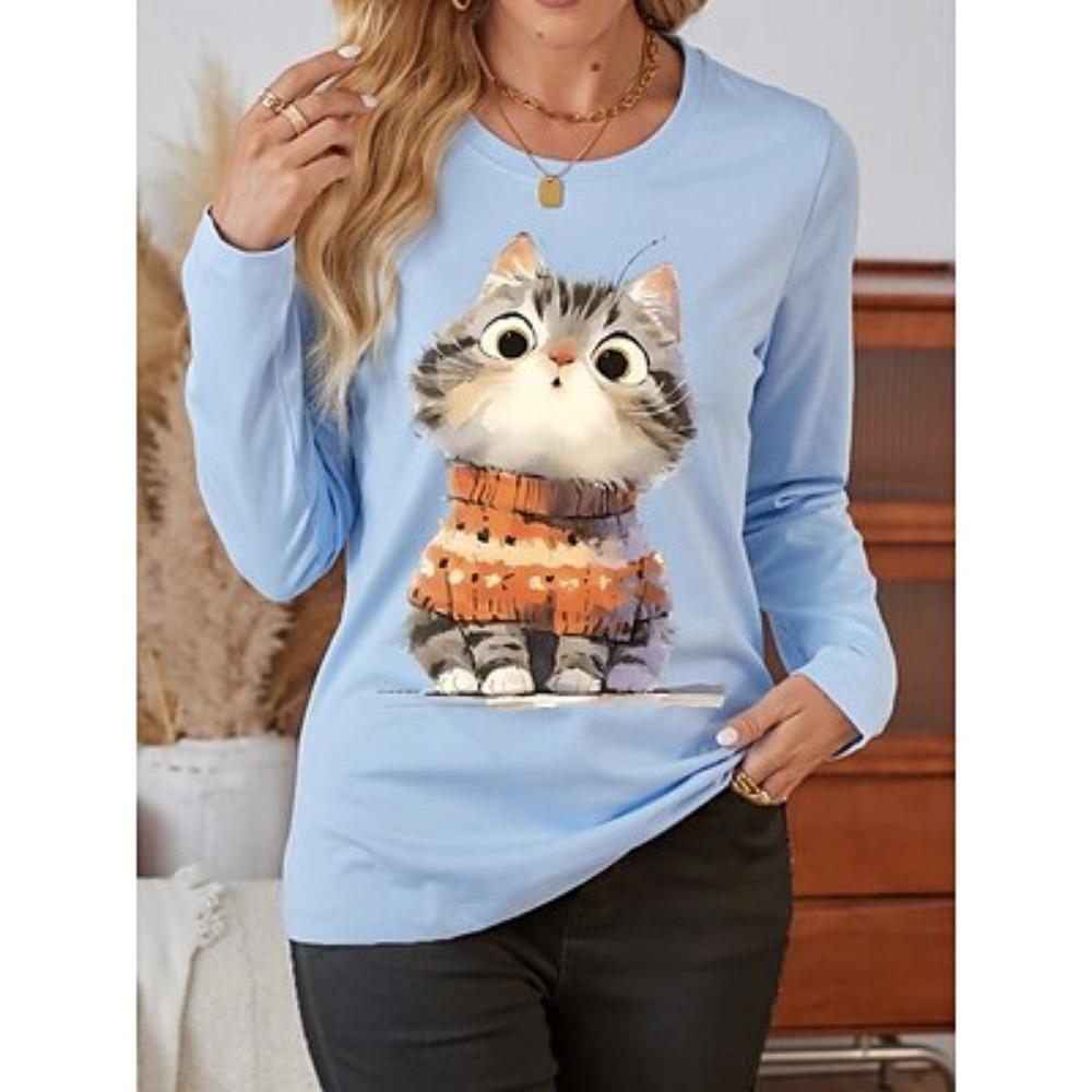 Женская футболка из 100% хлопка, повседневная, на каждый день, для выходных, с длинным рукавом, черная, осенне-зимняя