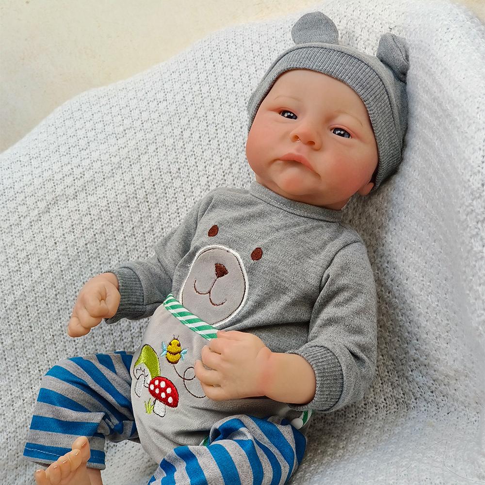 Реалистичная игрушка Reborn Baby с мягким телом Bebe, готовая кукла для новорожденных с росписью волос, детские подарочные куклы для девочек
