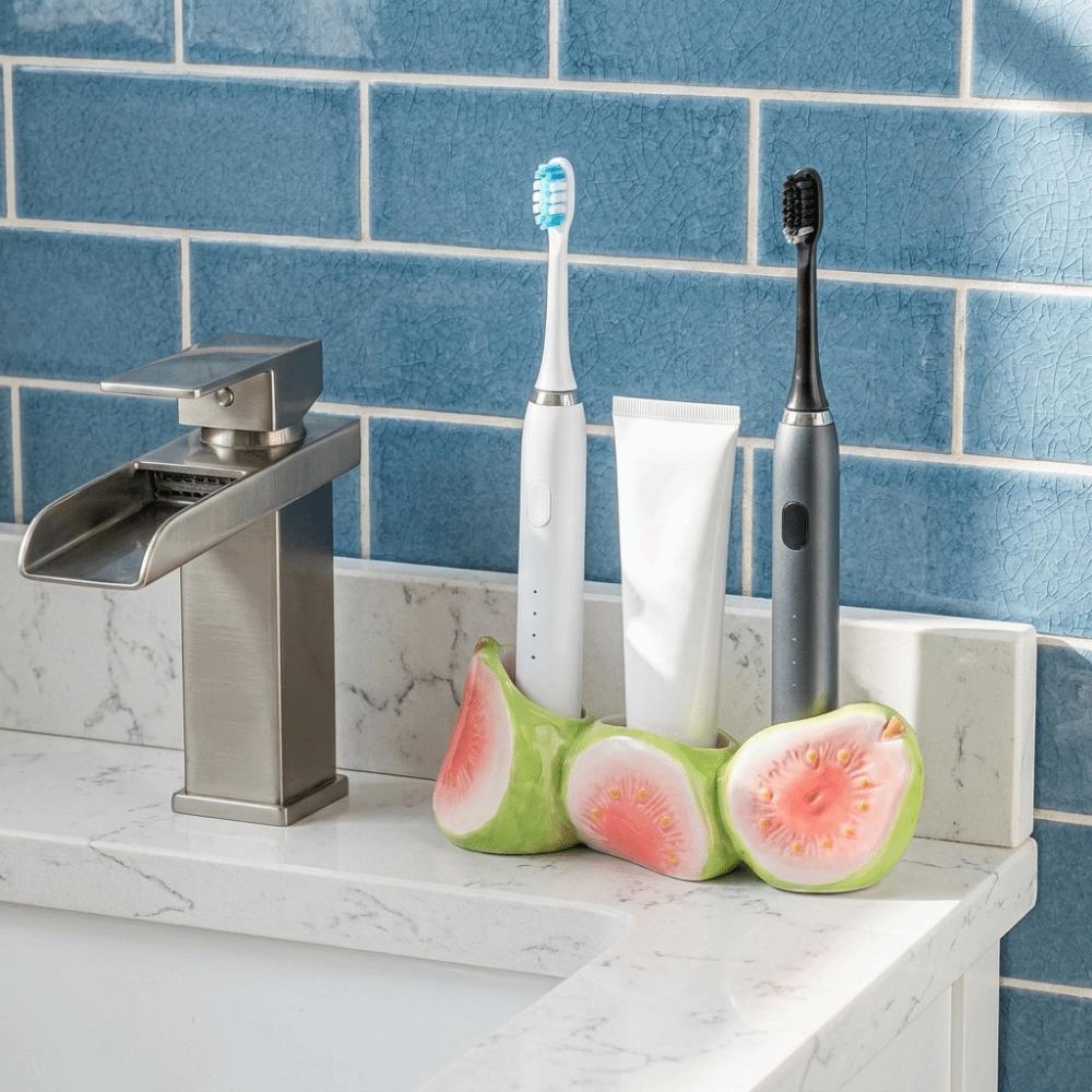 Ceramic Toothpaste Toothbrush Rack Waterproof Toothbrush Storage Rack Washstand