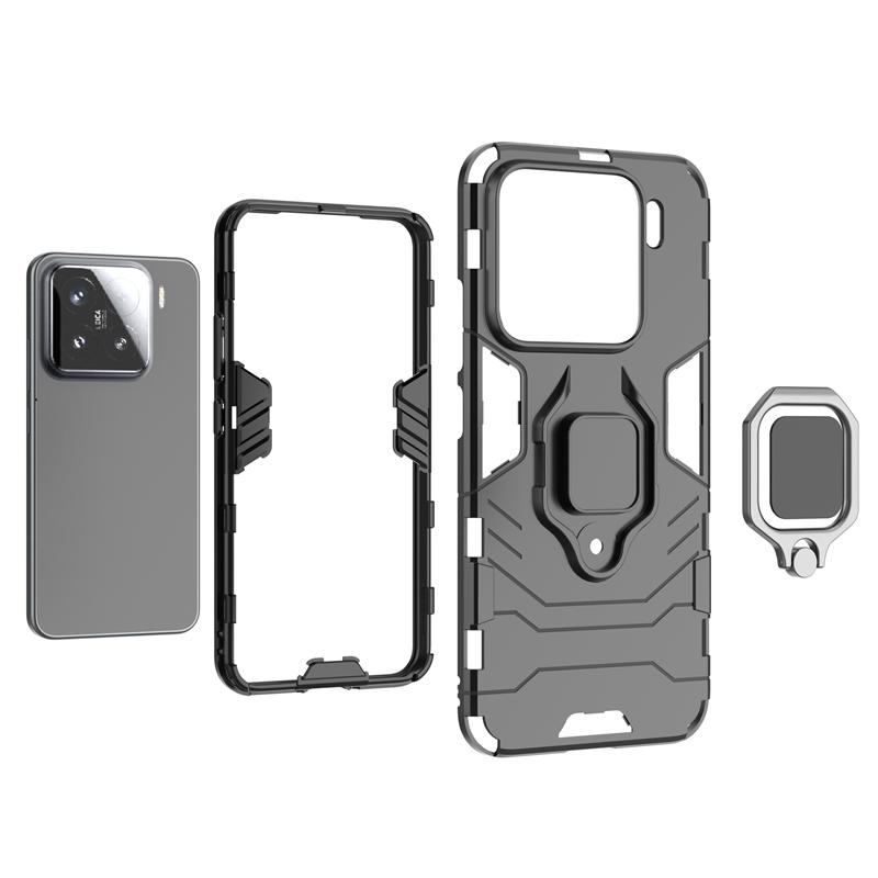 Armor Shockproof Coque For Xiaomi 15 Pro / Xiaomi 15 5G Magnetic Ring Stand Holder Cover For Mi15 15Pro Phone Case