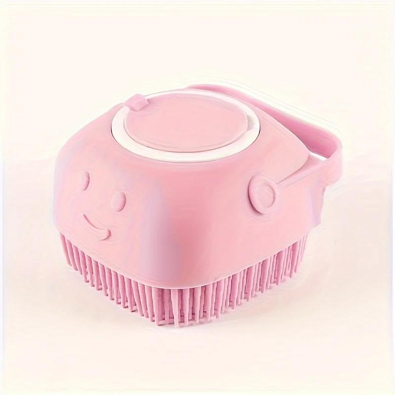 2 In 1 Silicone Pet Grooming Brush With Massage Balls, Bath And Massage Tool For Dogs Cats Pet Care Accessory