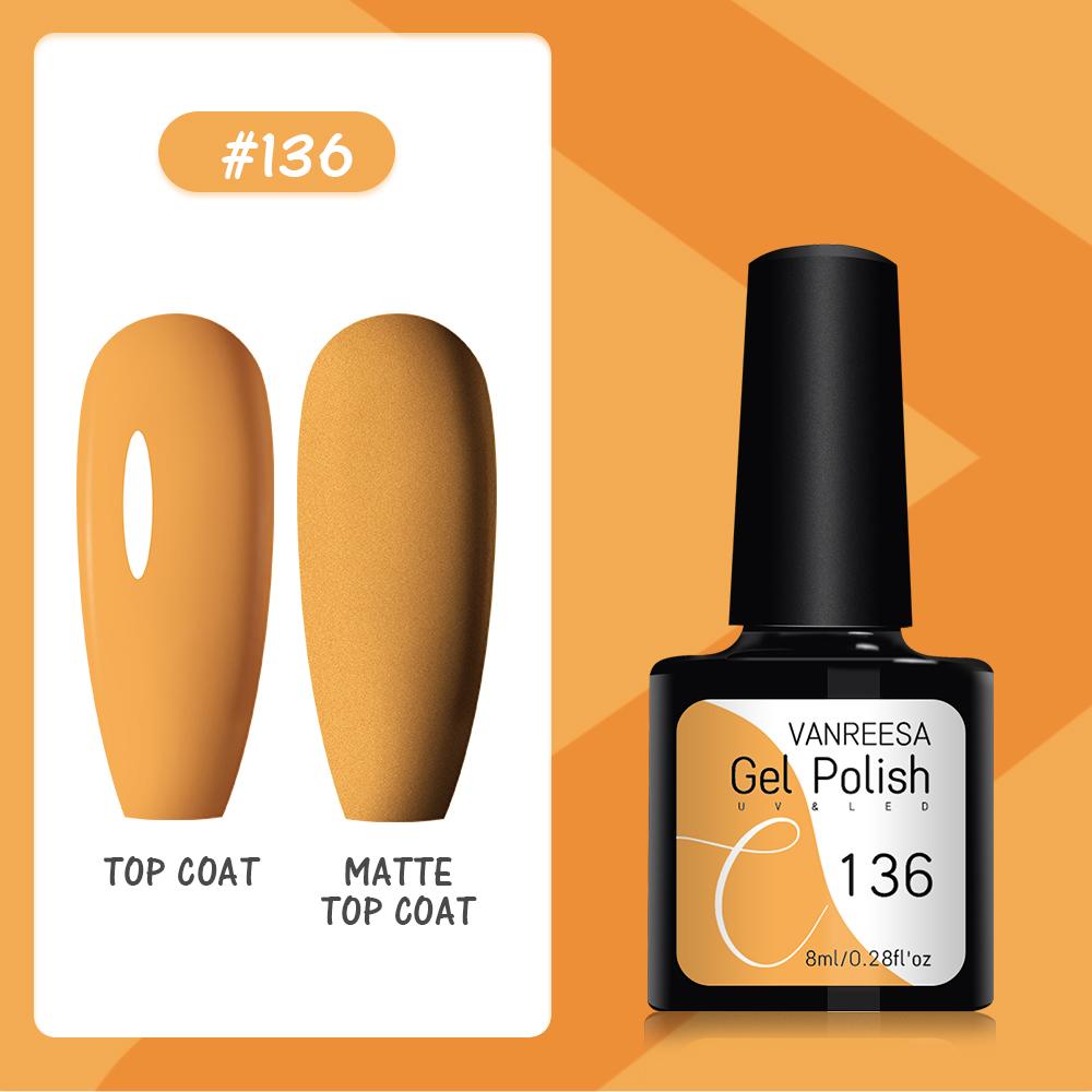 VANREESA Набор гелей для ногтей 111 цветов Гель-лак для ногтей Soak Off Базовое покрытие Верхнее покрытие Маникюр для ногтей УФ-светодиодный полуперманентный лак Стойкий гель для дизайна ногтей