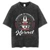 Washed Vintage Game Hollow Knight Merch Tshirt Men Women Casual Oversized Cotton Tshirts Male Cosplay Cartoon Lover T Shirts