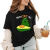 AvocattoАвокадоКотНациональныйДень КотенкаФутболка Классическая-Премиум-Тяжелый Хлопок Футболка с Круглым Вырезом, Толстовка Худи Майка для Женщин Черный