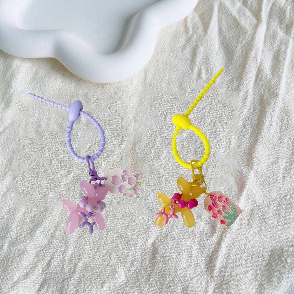 Акриловый брелок-шарик в виде щенка, желеобразный брелок-шарик в виде собаки, подвеска для ключей от машины