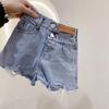 High Waisted Korean Version Denim Shorts For Women's Summer Loose A-line Wide Leg Capris For Female Students Hot Pants