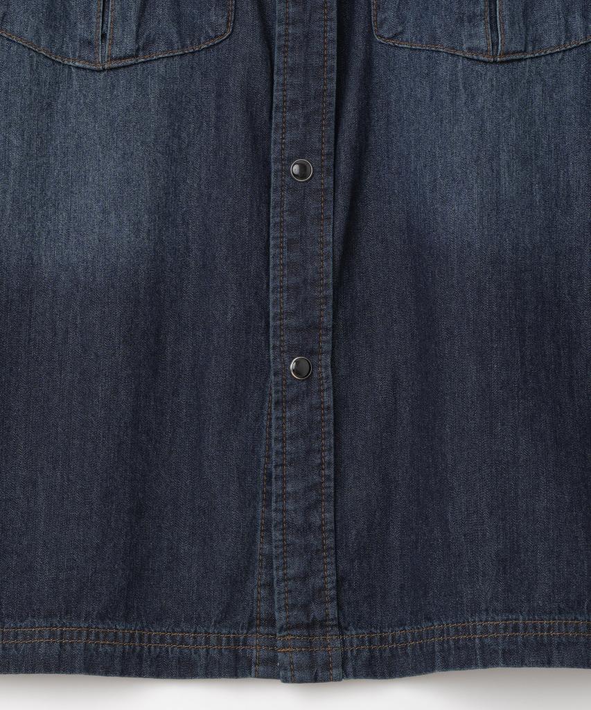 MILLO ARCHIVE Rib Western Denim Shirt [Deep Blue]