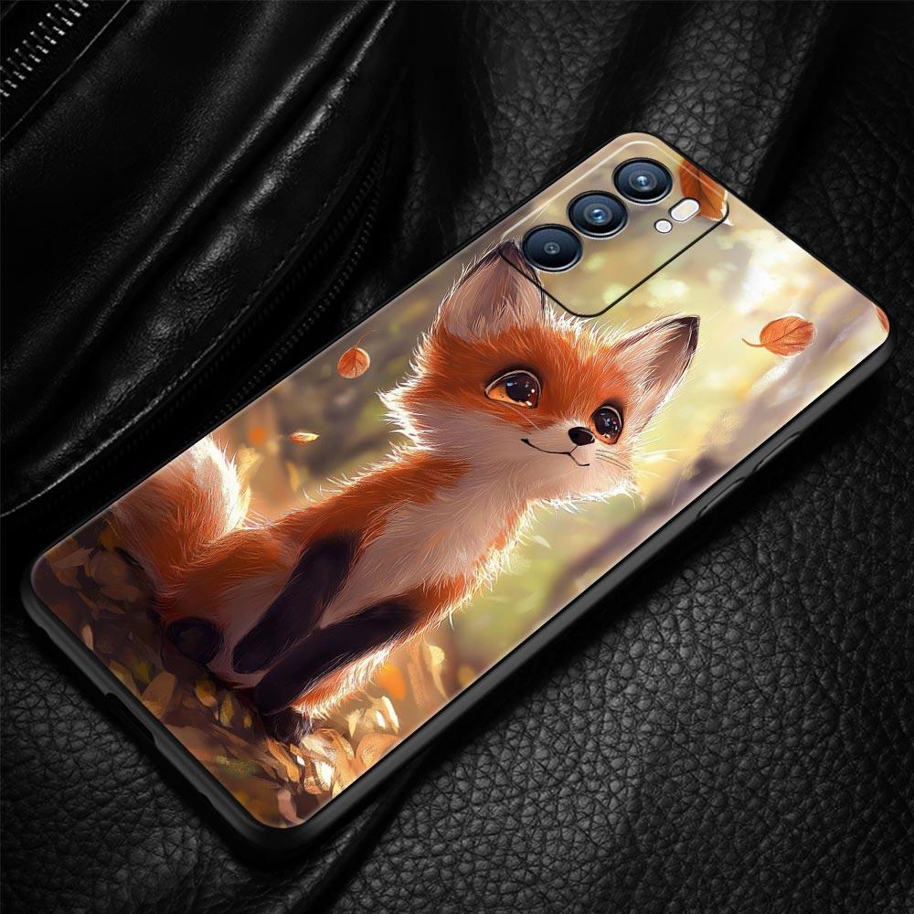 Чехол для телефона Красная Лиса для Oppo A17 A31 A54 A57 A78 A79 A98 Find X5 X6 Reno 6 7 8 10 11 12 13 F Pro 5G Мягкий ТПУ Чехол Fundas Capas