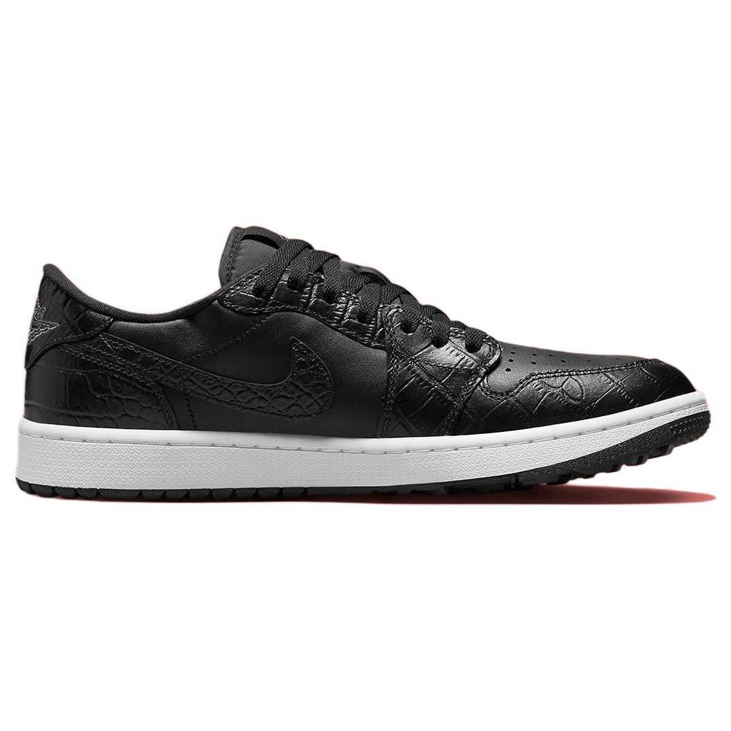 Air Jordan 1 Low Golf Черные крокодиловые кроссовки унисекс Железно-серые белые DD9315-003