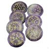7pcs Natural Amethyst Set Crystal Polished Engraved Symbol The Seven Archangels