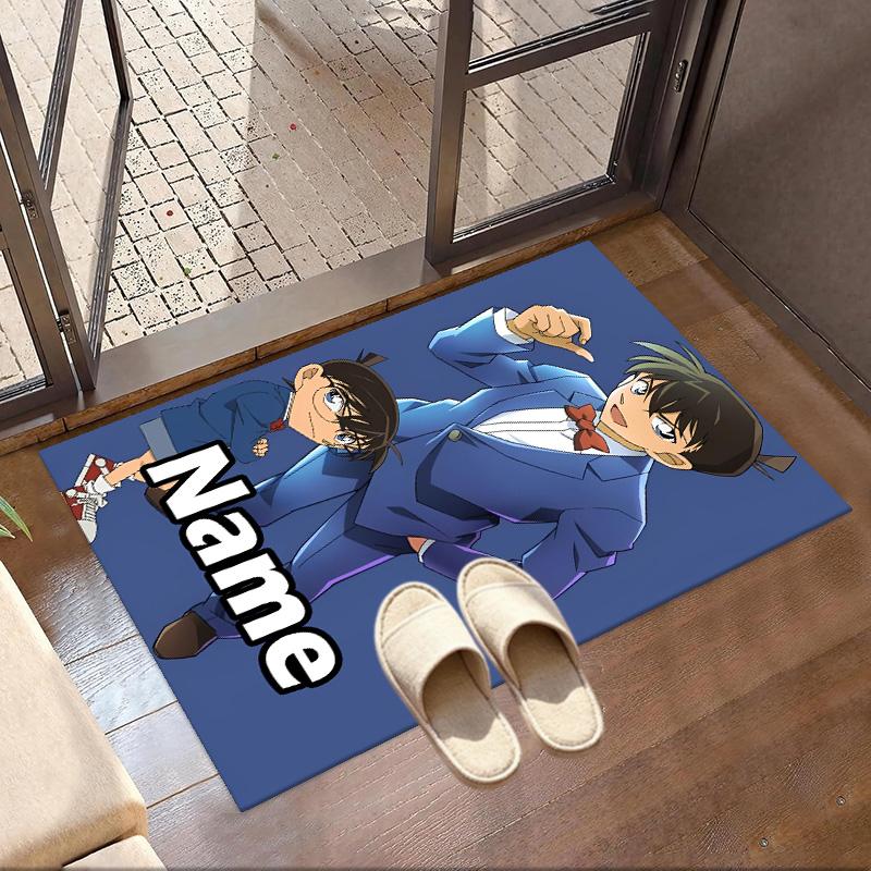 Custom Name Personalized Detective Conan Print Carpet, Versatile Home Decor Rug, for Playroom, Apartment, Balcony, Entryway, Hallway Gift