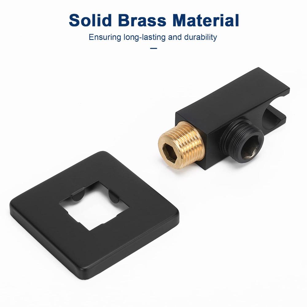 Square Wall Supply Elbow Solid Brass Flange Shower Hose Connector Shower Bracket Fashion
