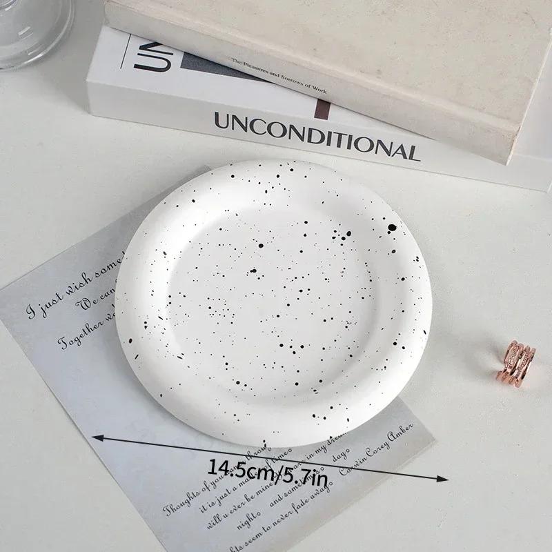 Креативный поднос для хранения нестандартных колец, демонстрационная тарелка для украшений, белая художественная гипсовая тарелка, домашний декор, реквизит для фотографий, чаши