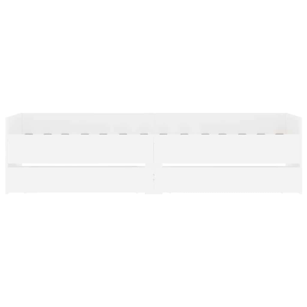 Bed Frame with Drawers White 90 x 190 cm