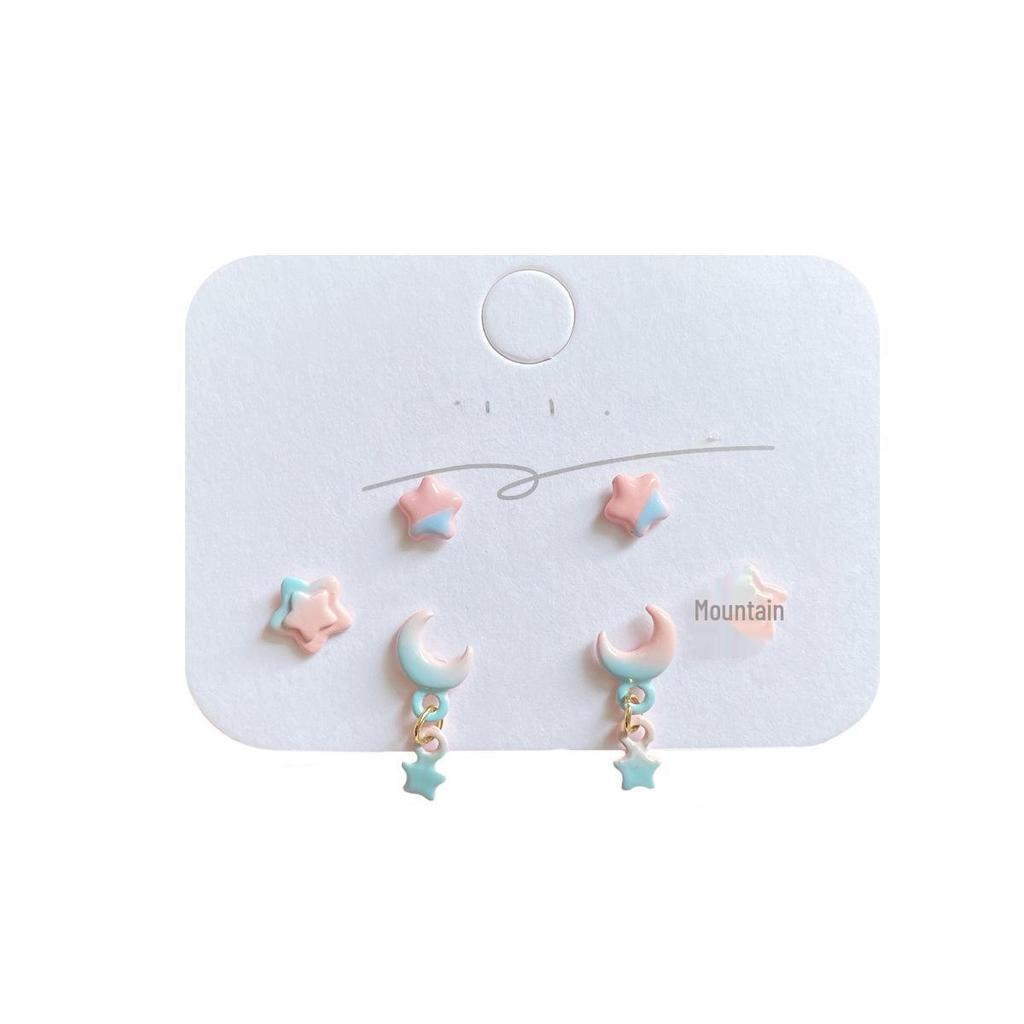 Летние серьги-бантики со звездами серебристого цвета: Сладкий, Изысканный и Уникальный Дизайн для Женщин