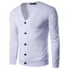 Spring and Autumn Men's Knitted Sweater Men's Solid Color V-Neck Cardigan Knitted Sweater Large Size Men's Sweater
