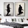 RELIABLI ART Samurai Watercolor Man Posters And Prints Canvas Painting Black And White Art Wall Pictures For Room NO FRAME