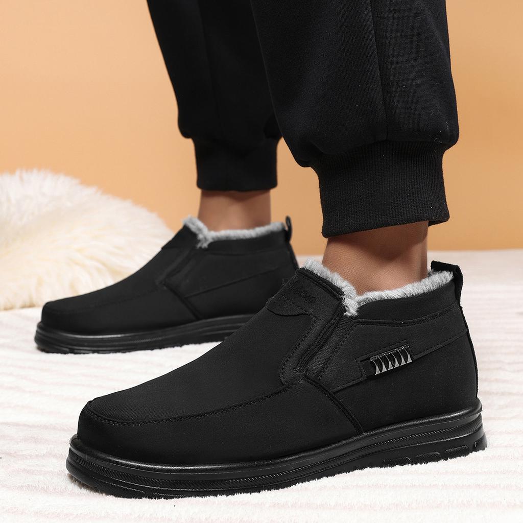 New Winter Cotton Shoes Large Cotton Boots Thickened Warm Soft-soled Cloth Shoes Medium Men's Cotton Boots