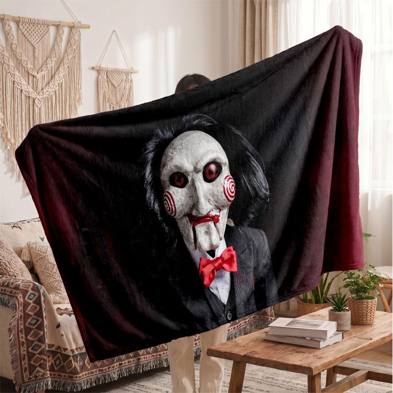 Warm Flannel BlanketSaw Billy the Puppet Soft Cozy Throw Blanket for Bedroom Couch