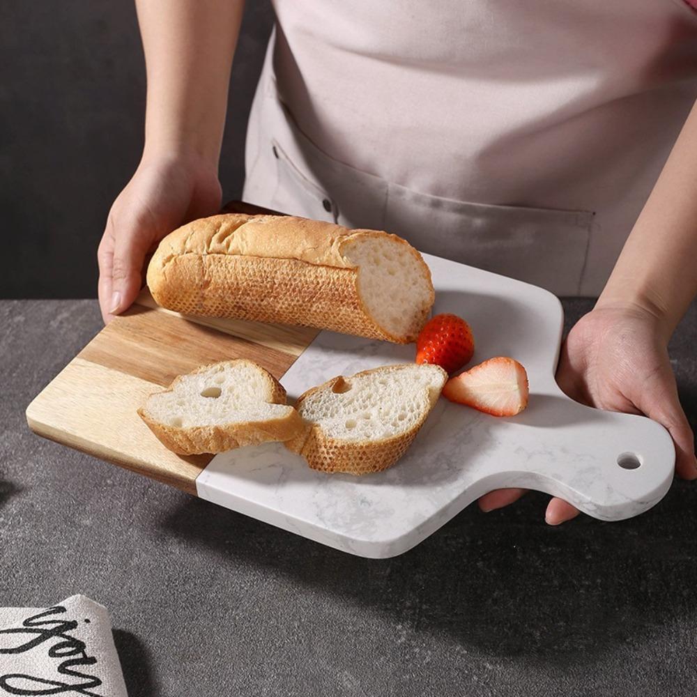 Термостойкие Мраморные Деревянные Разделочные Доски Двустороннее Использование Доска для Сыра Подготовка Ингредиентов