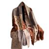 Autumn And Winter Bee Geometric Round Color Matching Fashion Women'S Thermal Scarf Air Conditioner Medium And Long Shawl