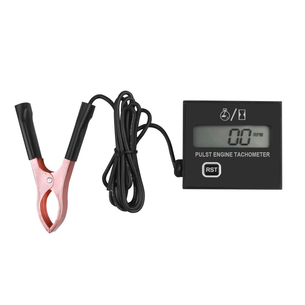 Digital Speedometer Chainsaw Tachometer Waterproof Inductive Hour Meter for Mower Tractor Replaceable Battery Tachometer