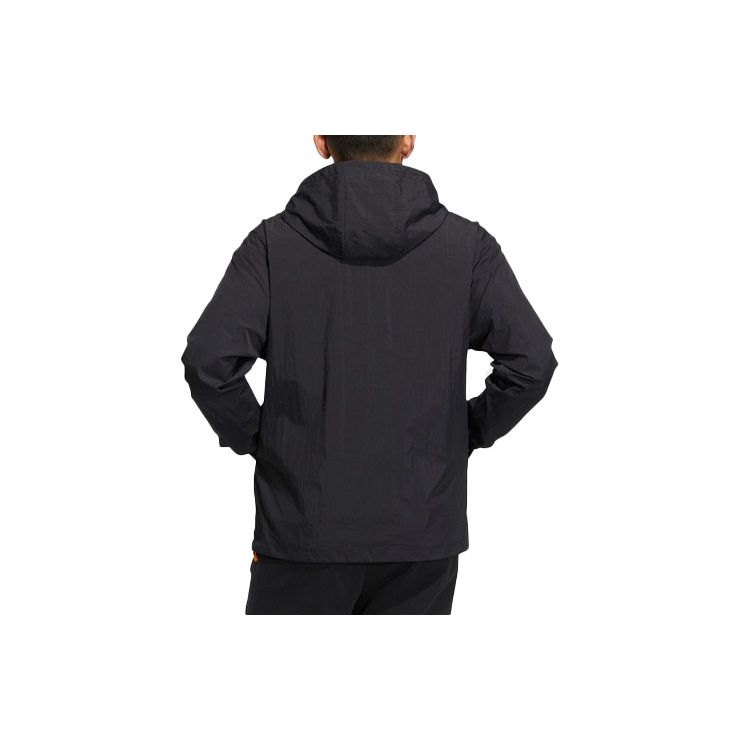 adidas Neo Sport Тканая куртка с капюшоном с алфавитом Мужская верхняя одежда Черный HS8850