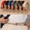 Knitted Thin Woven Belt Zinc Zinc Alloy Pin Buckle Stretch Waist Belts Elastic Waistband Outdoor Sports