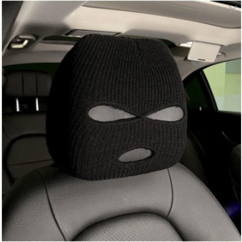 Забавная персональная накидка на подголовник автомобиля - Оригинальный универсальный чехол-подушка для подголовника сиденья автомобиля для седана, внедорожника, грузовика, Черно-белый салон