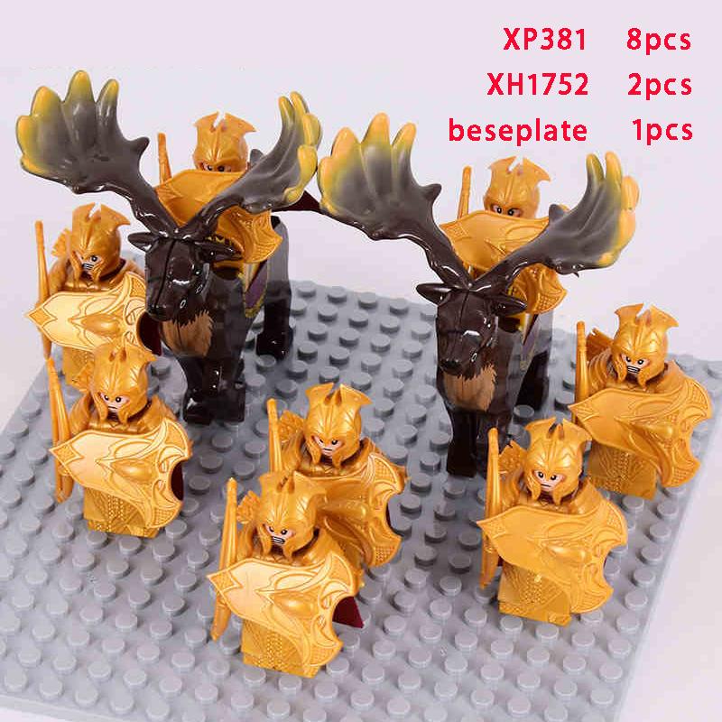 8 шт./лот эльфы солдат орки армия фигурки LOTR доспехи стража воин лучник средневековые рыцари строительные блоки кирпичи игрушки подарки