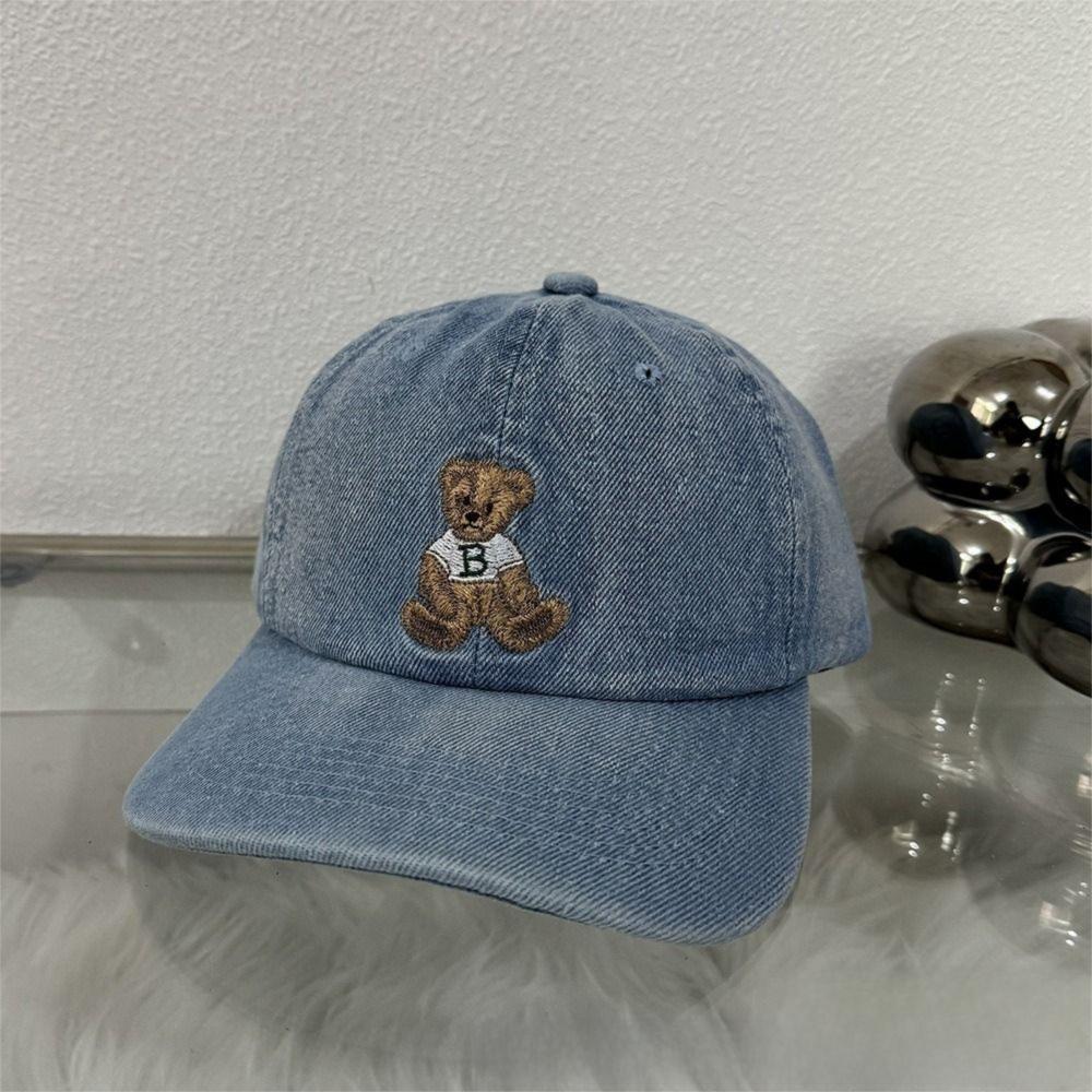 Дышащая бейсболка с вышивкой медведя, спортивная шляпа для улицы, милая дорожная шляпа от солнца