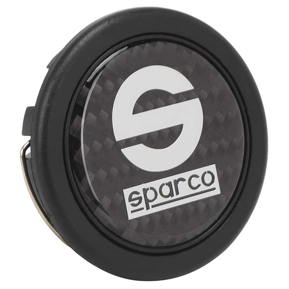 Car Steering Wheel Horn Button, 6 Hole Carbon Fiber External Horn Button Kit for Sparco Steering Wheel Car Modification Parts