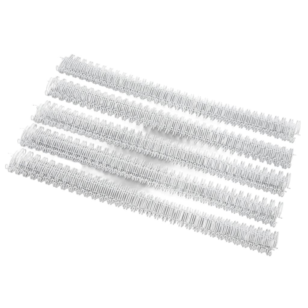 100Pcs Double Wire Binding Spine 60 Sheet Capacity 3:1 Pitch 34 9.5mm Diameter Set Kit for Paper