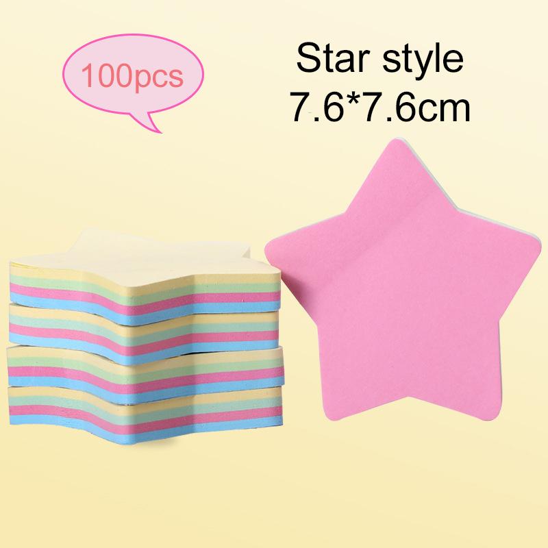 100sheet/set Sticky Notes Office and Study Notes Color Student Sticky Notes Tear-off Message and Note-taking Notebook TMZ