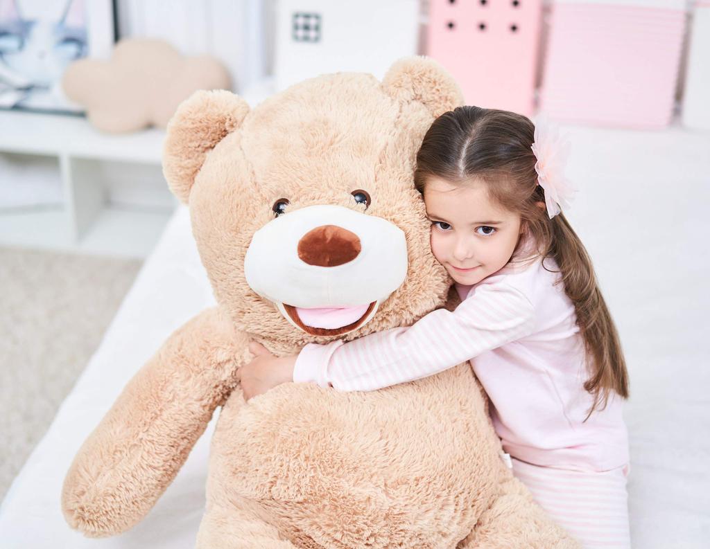 IKASA Extra Large Plush Bear Teddy Bear, Cute Bear, Animal, Large Stuffed Bear, Bear Wrap, Bear Body Pillow, Celebration, Fluffy Doll, Girl, Boy,