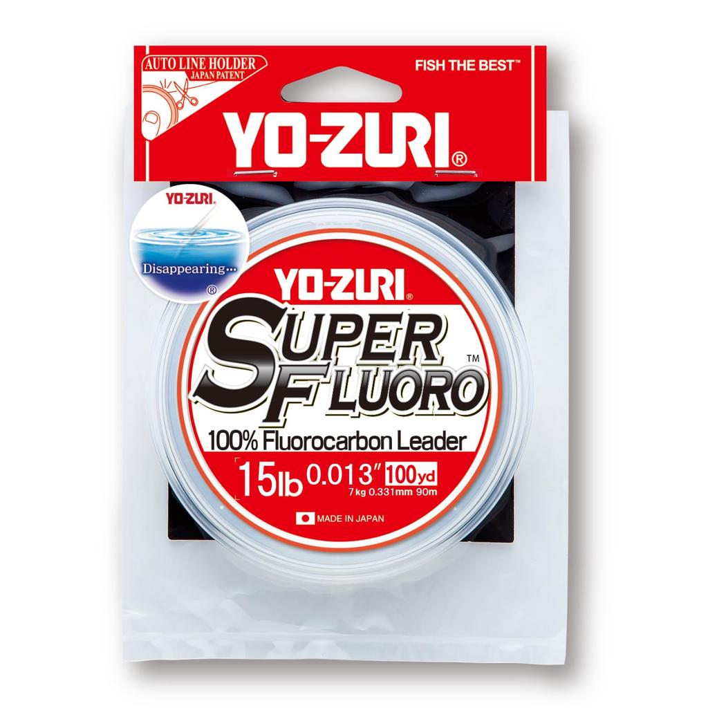 Леска Флюорокарбоновая Super Fluoro 100 ярдов 15 фунтов Прозрачная YO-ZURI Цвет