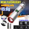 Multifunctional Mini Necklace LED Flashlight Pocket Aluminum Alloy Small Torch Type-C Rechargeable Emergency Lighting Torch